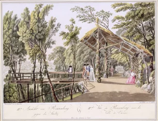 View of the Reisenberg Gardens Near the City of Vienna, Engraved by Johann Ziegler